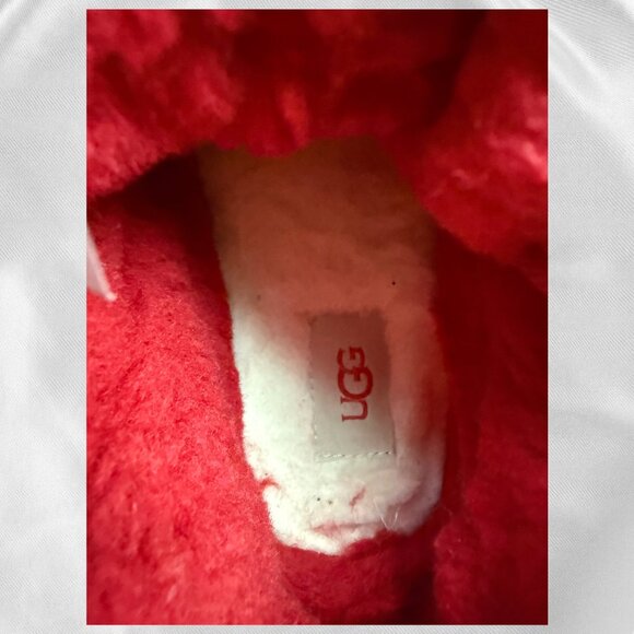🔥 Red UGG Neumel Ankle Boots Men's 9/Women's 10.5 Like New! Sherpa Cozy - Picture 9 of 17